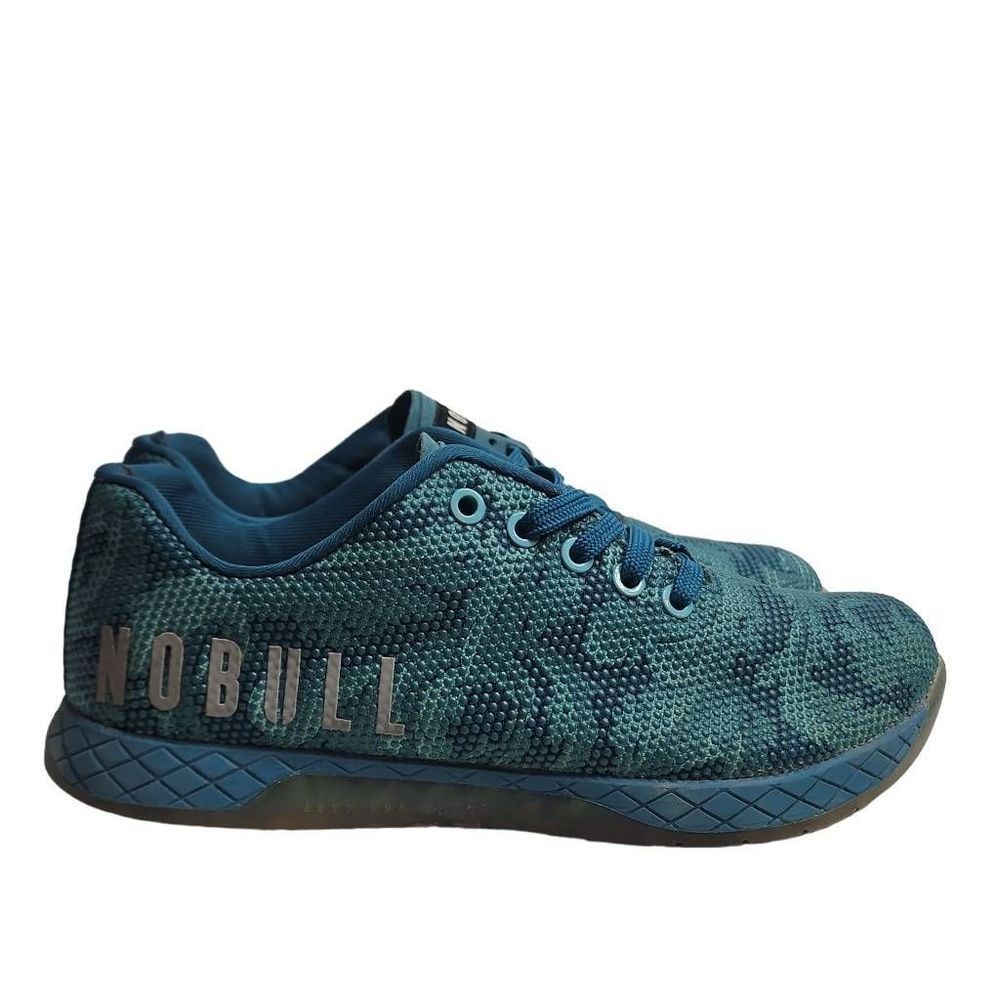NOBULL Floral Trainers Unisex Sneakers Women's Size 8.5 Men's Size 7 Blue Green - Picture 7 of 12